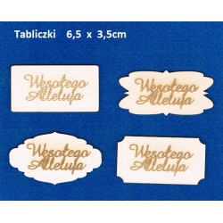 BEERMATA #1,5mm Wesołego Alleluja komplet tabliczek 6,5x3,5cm / Scrapbooking,  birmata